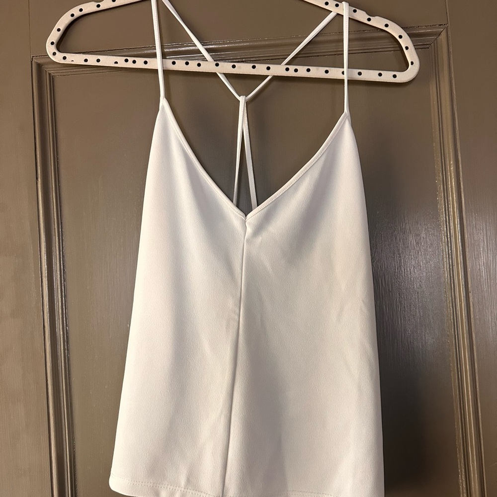 Elegant White Spaghetti Strap Top
